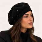 Béret Tricoté Sequins Noir - ModeAccess