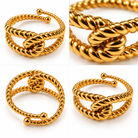 Bracelet Jonc Torsadé Nœud Doré - ModeAccess