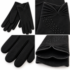 Gants Laine Strass Nœud Noirs Détail - ModeAccess