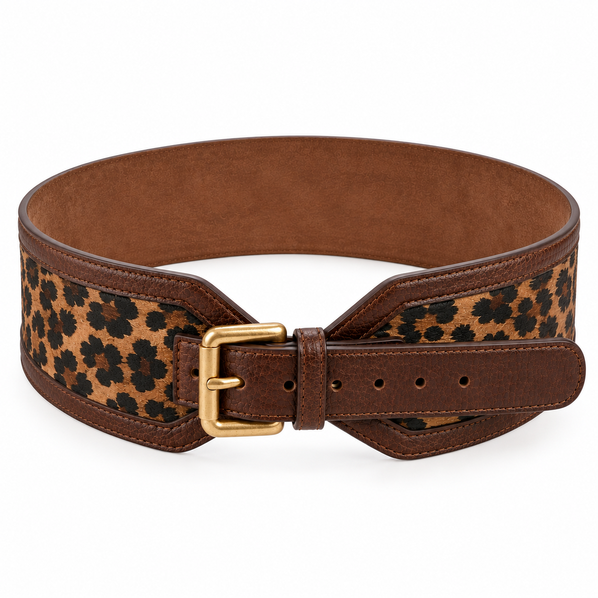 Ceinture Large Imprimé Léopard Floral - ModeAccess